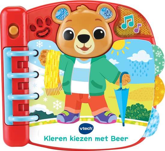 Dierenvriendjes Kleren Kiezen met Beer kraamcadeau jongen