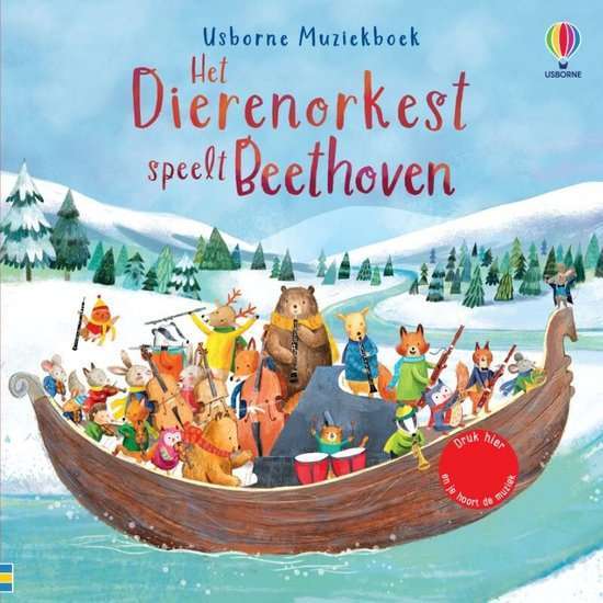 Het dierenorkest speelt Beethoven geluidsboekje