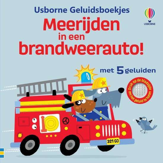 Meerijden in een brandweerauto geluidsboekje
