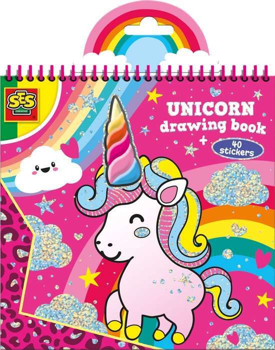 Unicorn kleurboek met glitterstickers kleurboek voor kinderen