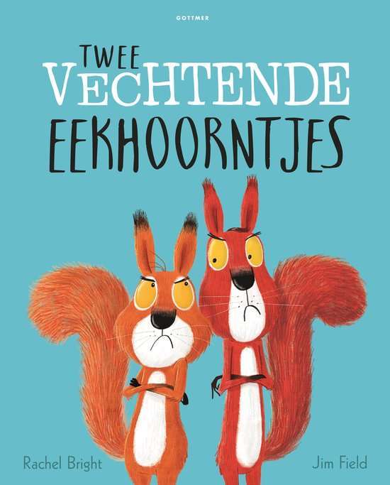 Twee vechtende eekhoorntjes kinderboek