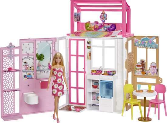 Barbie Vakantiehuis met Barbiepop poppenhuis kopen
