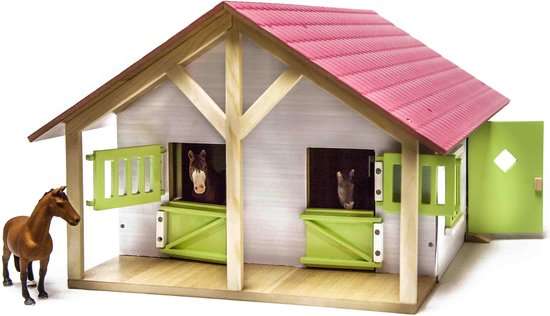 Paardenstal Roze poppenhuis