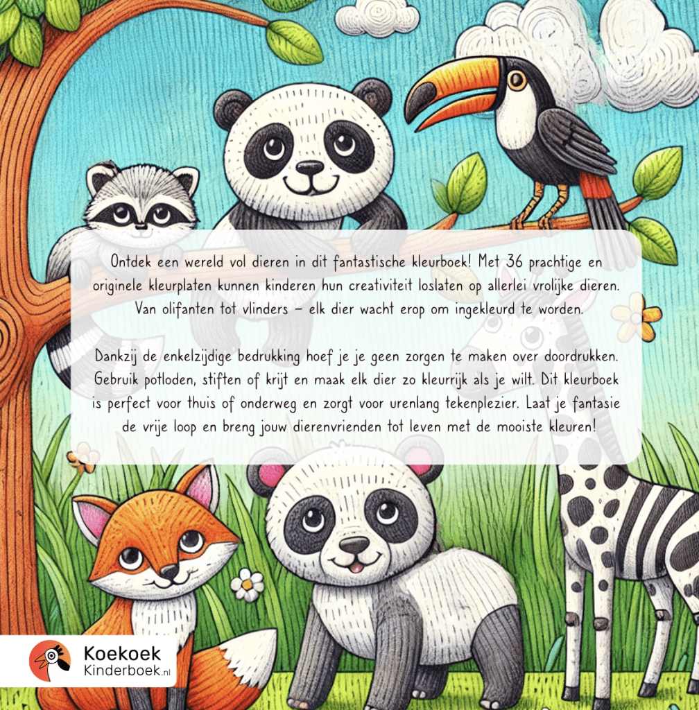 Dieren kleurboek voor kinderen