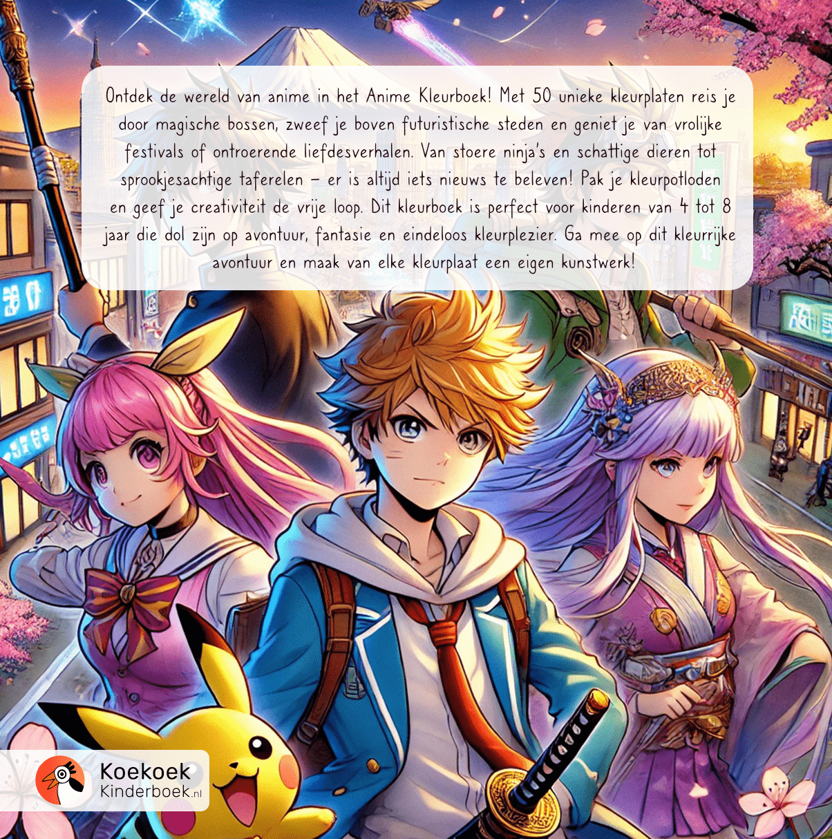 anime kleurboek voor kinderen
