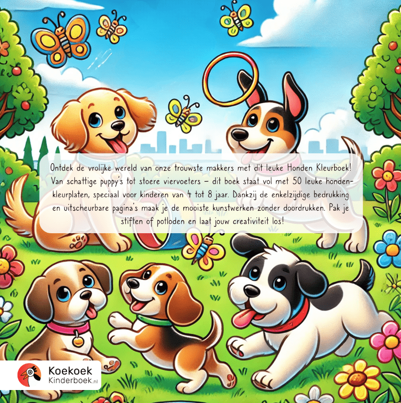 honden kleurboek voor kinderen