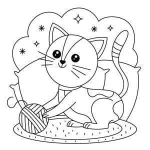 katten kleurplaat kinderen