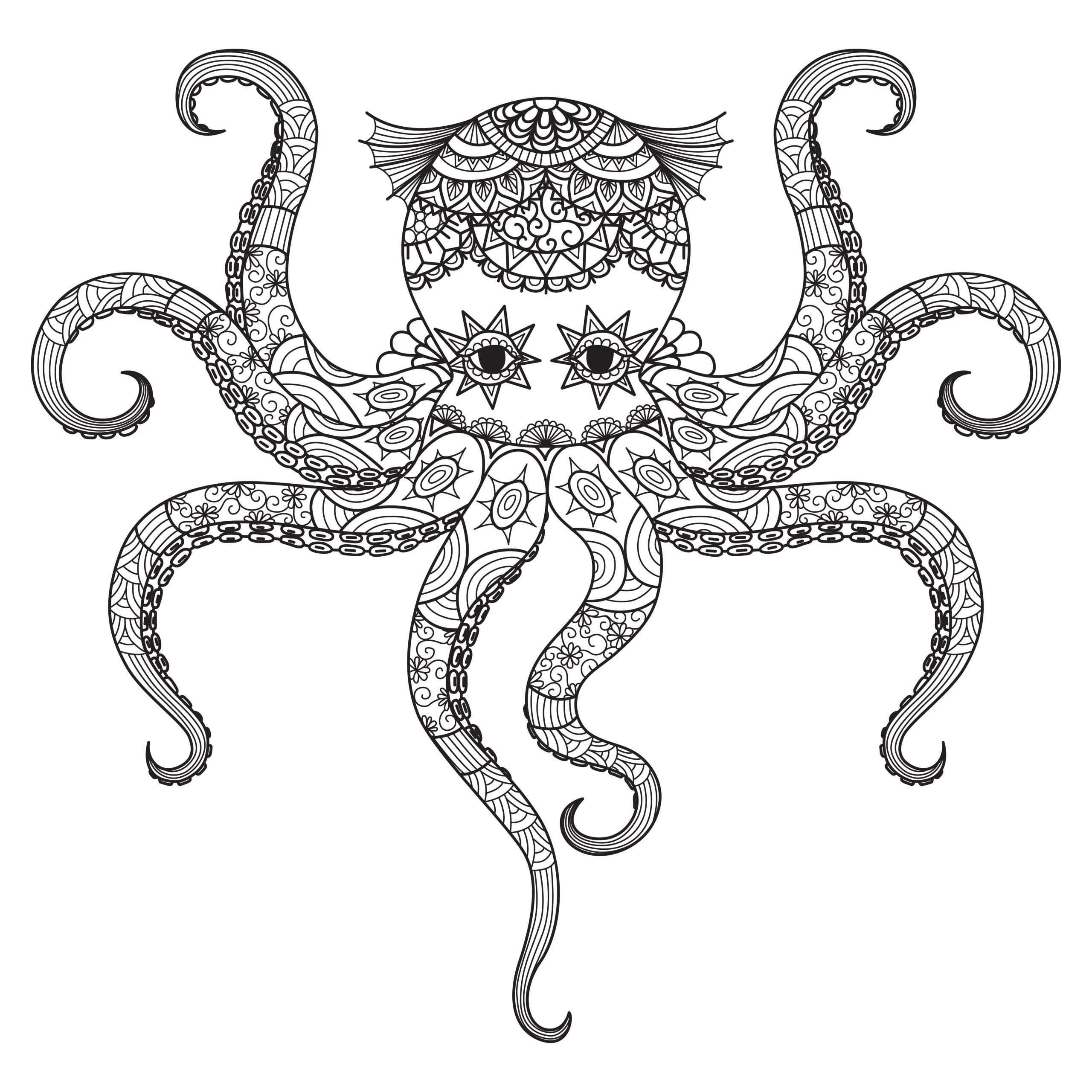 mandala dieren kleurplaat