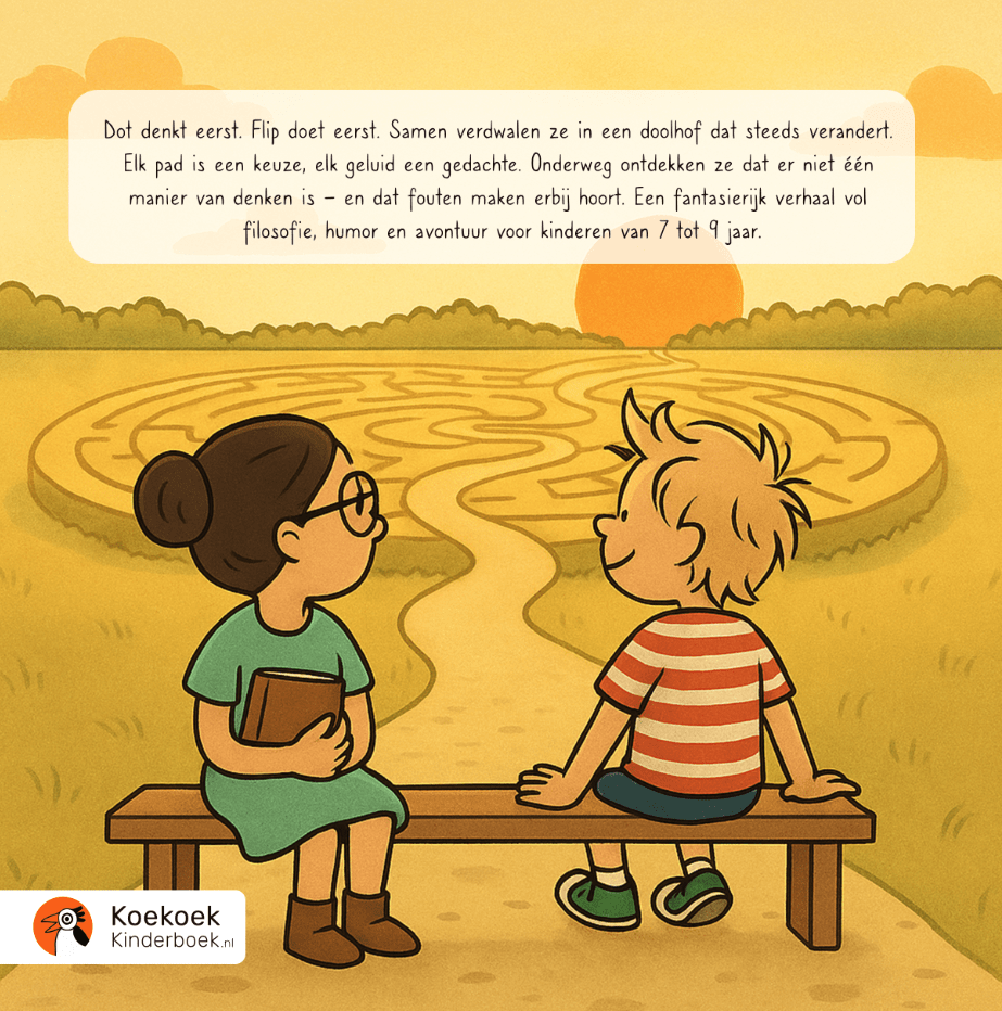 dot & flip en de denkdoolhof kinderboek over fouten maken