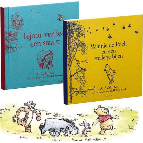 Disney Winnie the Pooh - 2 Voorleesboeken - Voorlezen / zelf lezen - Kinderboek - 16cm x 16cm - Nederlands - Kinderen 3 jaar / 4 jaar / 5 jaar / 6 jaar / 7 jaar / 8 jaar