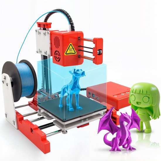 3D&Print 3D-Printer voor Beginners & Kinderen X1 - Met 10 Meter PLA Filament - DIY Bouwpakket - Educatief en Interactief Speelgoed - Sinterklaas Cadeautjes voor Jongens en Meisjes - Vanaf 6 Jaar - Oranje