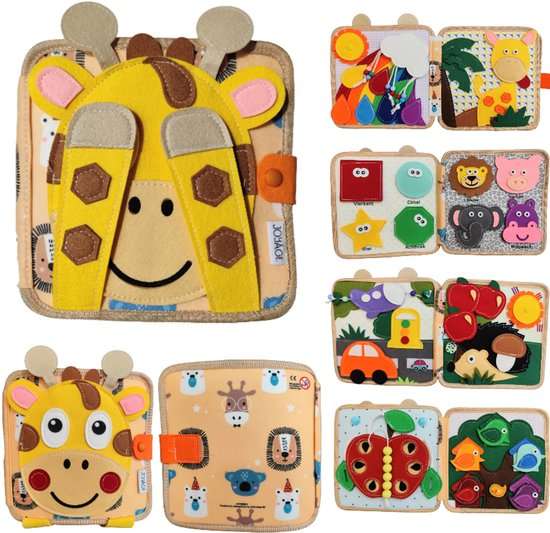 Busy Board Montessori Speelgoed - Busy book montessori activiteitenboek - Sensorisch Speelgoed 3 jaar Sinterklaas cadeautjes Busybook boek Quiet book Baby speelgoed 1 jaar Motoriek Speelgoed voor in de auto educatief Speelgoed voor onderweg Peuter