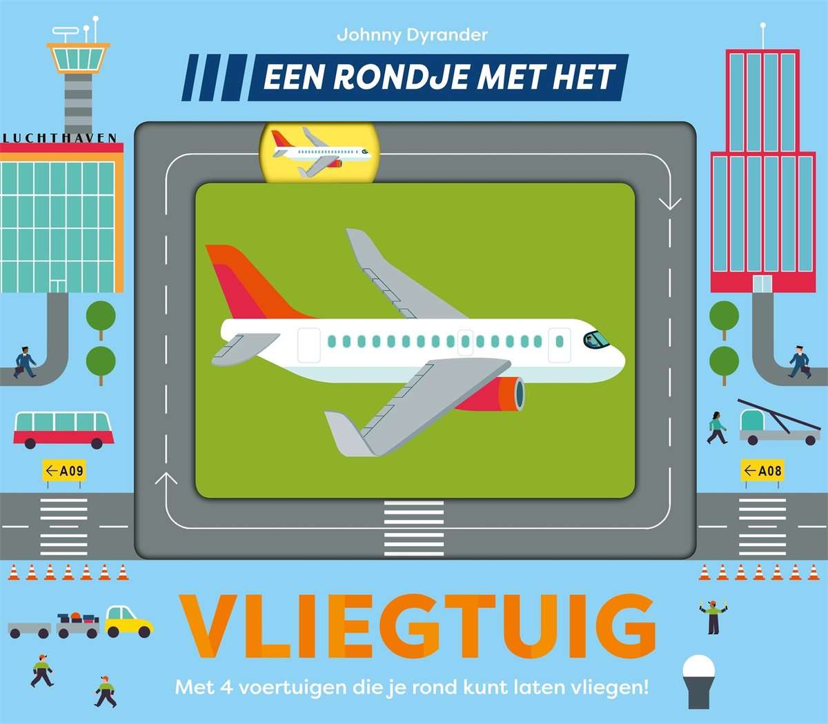 voertuigen kinderboek een rondje met het vliegtuig