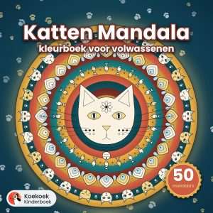 Katten mandala kleurboek voor volwassenen – voorkant